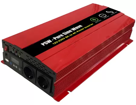 3000 W:n LCD-älykäs puhdas siniaaltotehoinvertteri 12 Vdc - 220 Vac - WINVPA30 3000 W:n puhdas siniaaltoinvertteri